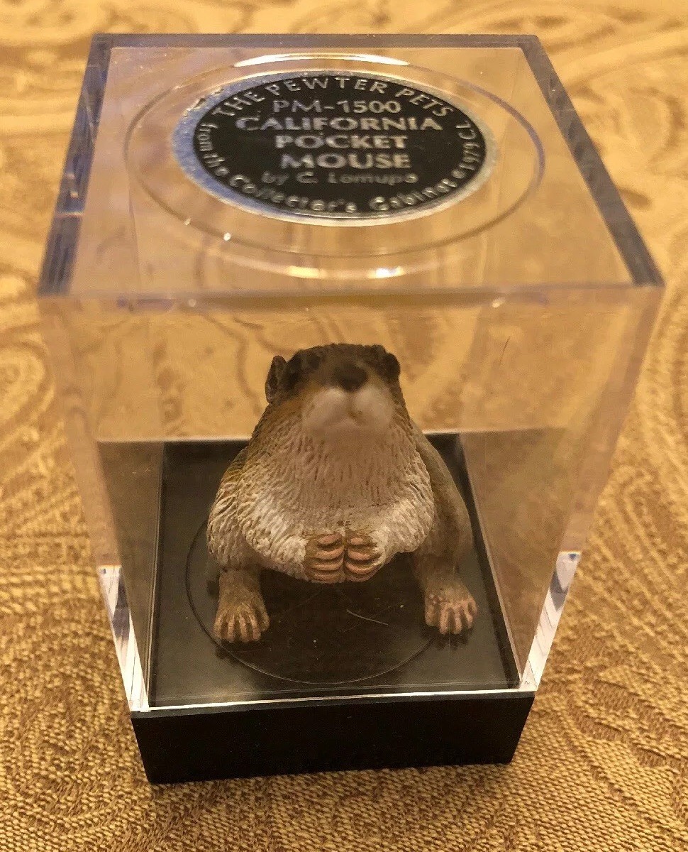 Pewter Pets California Pocket Mouse PM1500 By C. Lomupo Collectors