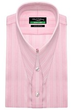 1930s Vintage Goodfellas Revival Spear Arrow Collar Men Pink White Stripes Shirt