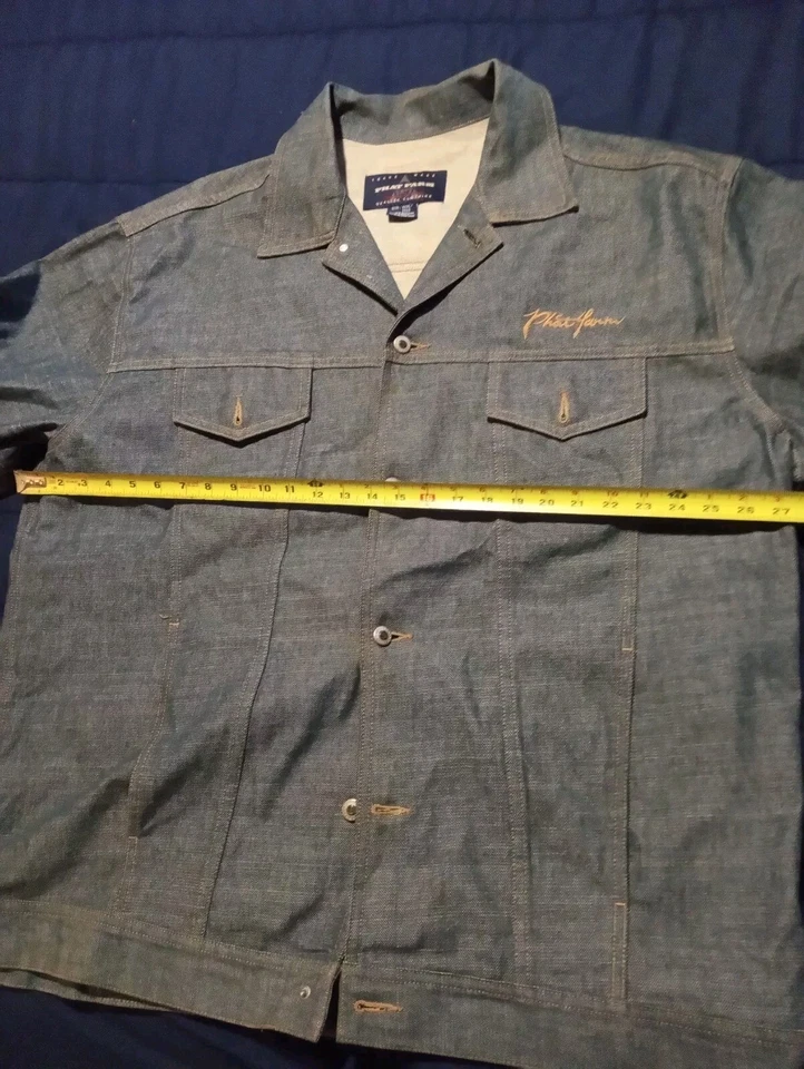 Chaqueta vaquera Phat Farm para hombre talla 3XL azul denim adulto hip hop rap años 90 Foto 2 de 4