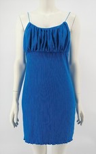 Urban Outfitters Women's Emma Cobalt Blue Ribbed Mini Dress Size XL - Good Used