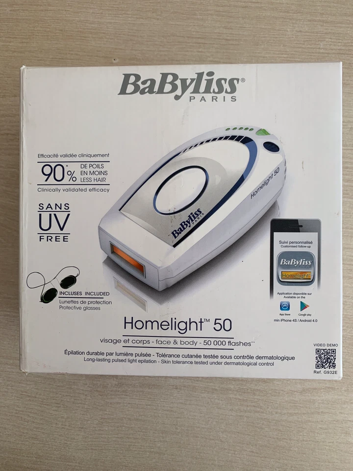 BABYLISS ÉPILATION LUMIÈRE PULSÉE HOMELIGHT 50 G932E - Photo 1/4