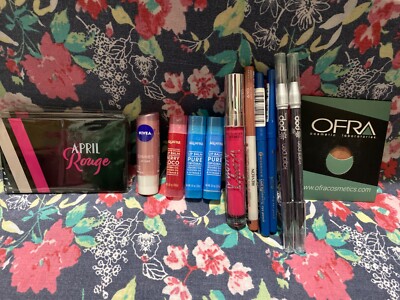 Aquafina, nivea, Victoria s Secret, ofra, revlon, essence,pop kojal pen choose;