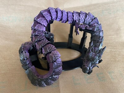 Flexi Japanese Shenron Dragon - 3D Printed Articulating Fidget Toy With Stand