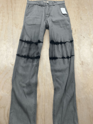 CAT WWR Jeans Mens 30x32 Premium Scribbler-Detailed Grey Carpenter Workwear Pant