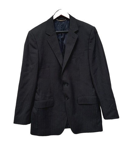【DOLCE&GABBANA】ウールジャケット DOLCE & GABBANA Blazer Suit Black Wool Single Breasted Coat