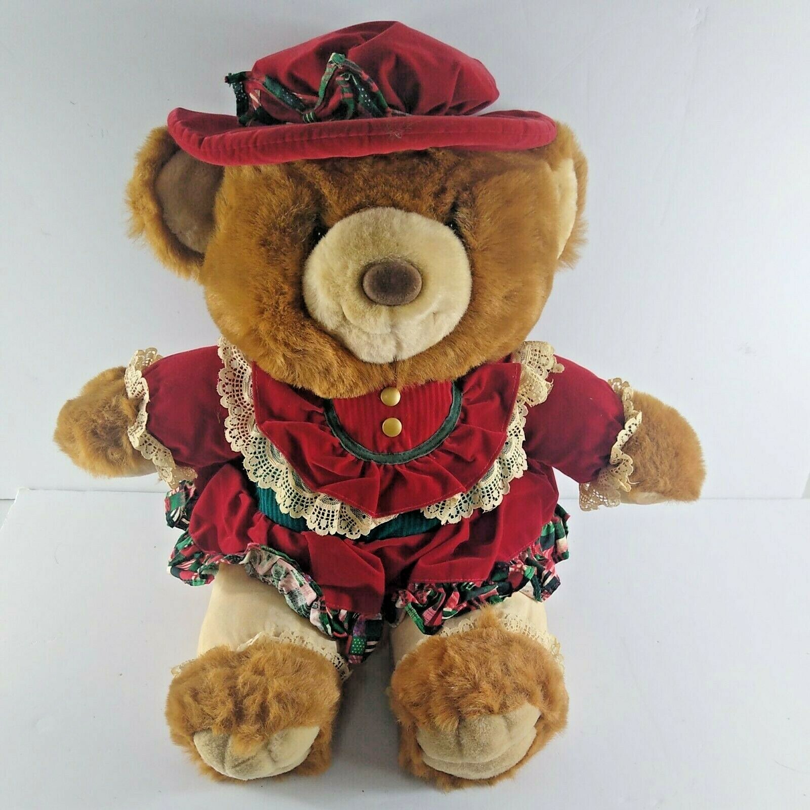 Vintage Teddy Bear Lane Christmas Plush KMart Stuffed Animal 1994 Toy