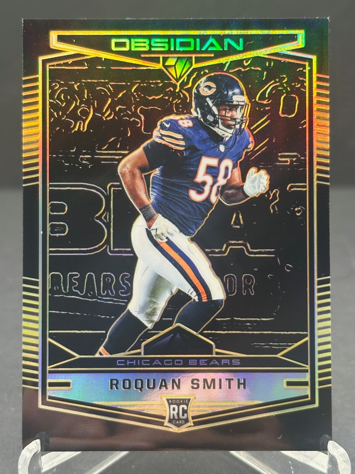 2018 Panini Obsidian ROQUAN SMITH #/50 Rookie Orange Electric Etch RC SP RAVENS!