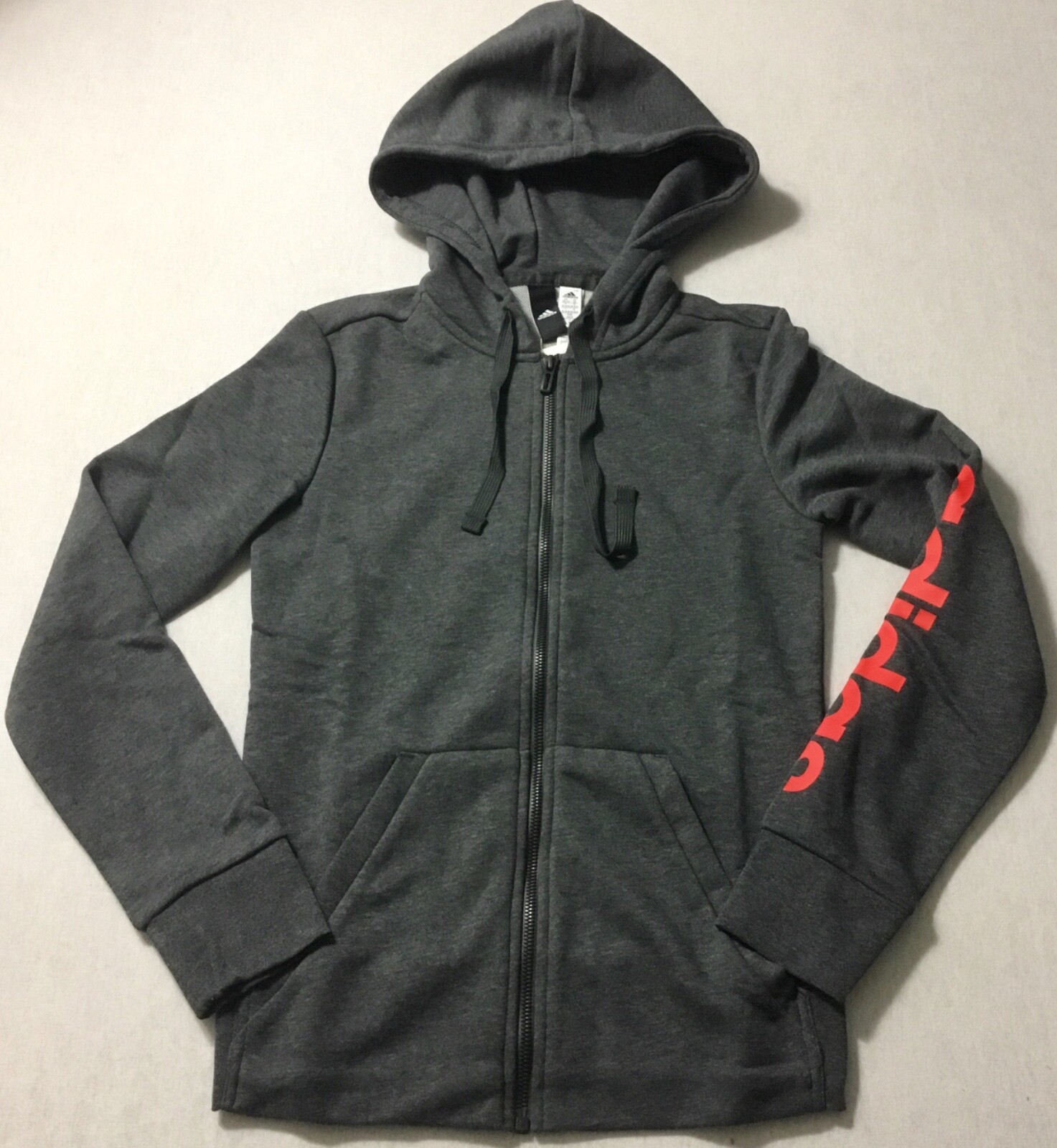 adidas sleeveless zip up hoodie