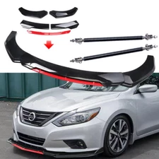 For Nissan Altima 2016-2018 Front Bumper Lip Spoiler+Splitter Body Kit Black Red