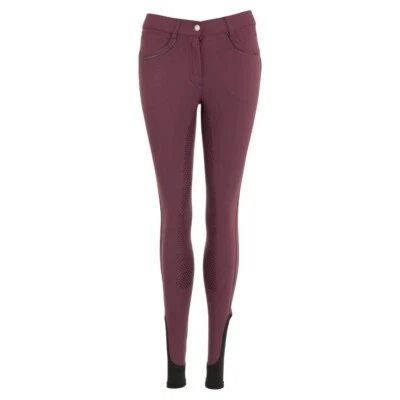 BR Damen Reithose Annette Carbernet Vollbesatz Silikongrip Beinabschluss elastis - Bild 1 von 4