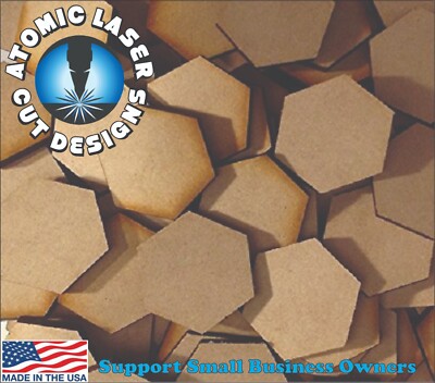 Hexagon Bases MDF Laser Cut Hex Miniatures Many Sizes FAST SHIPPING #1 US SELLER