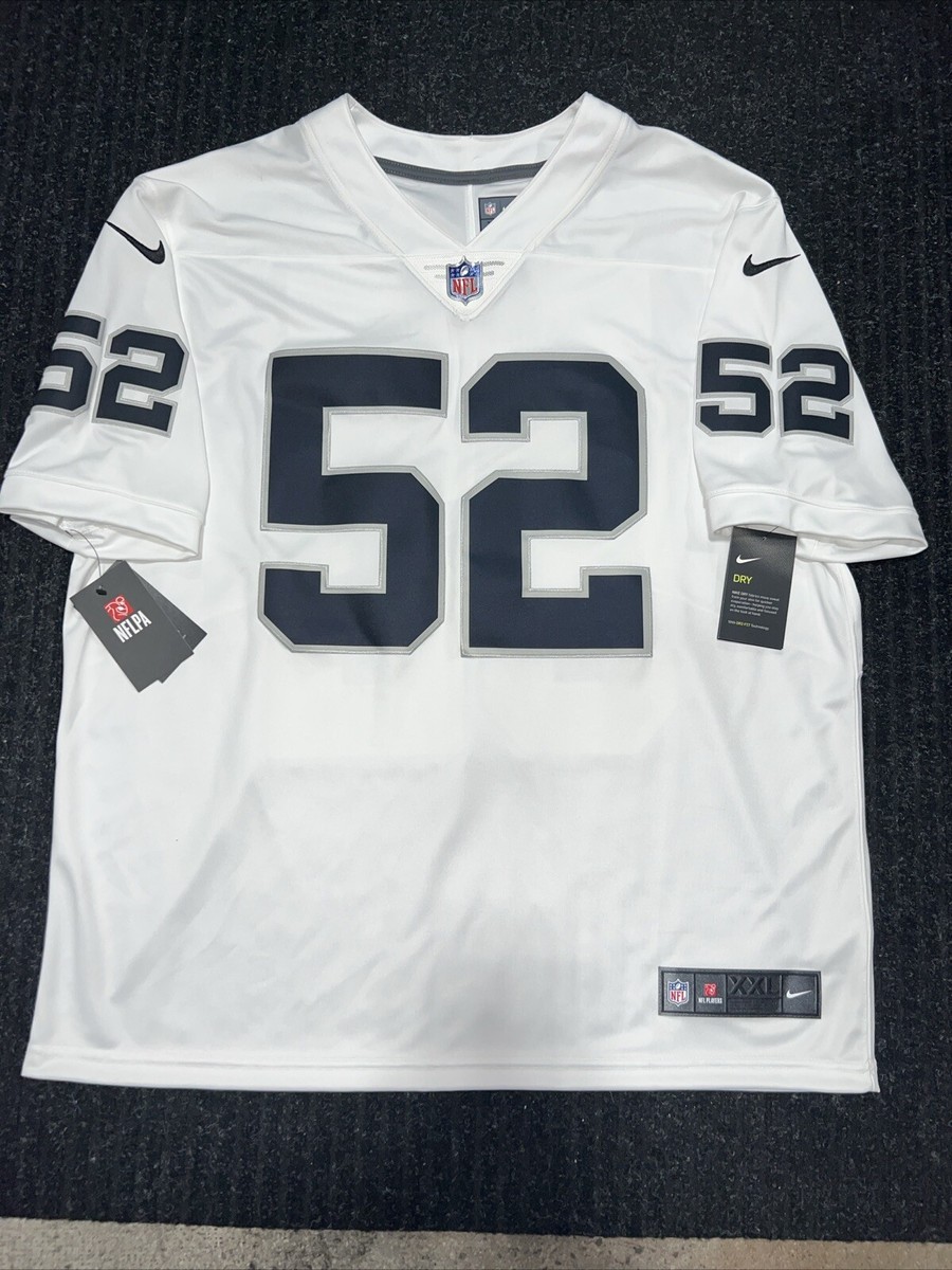 New 2X Khalil Mack Mens 2XL Nike Tags Raiders White Limited