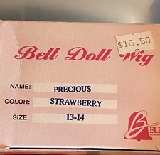 Vintage NIB-Bell Doll Wig Precious 13 -14 Strawberry