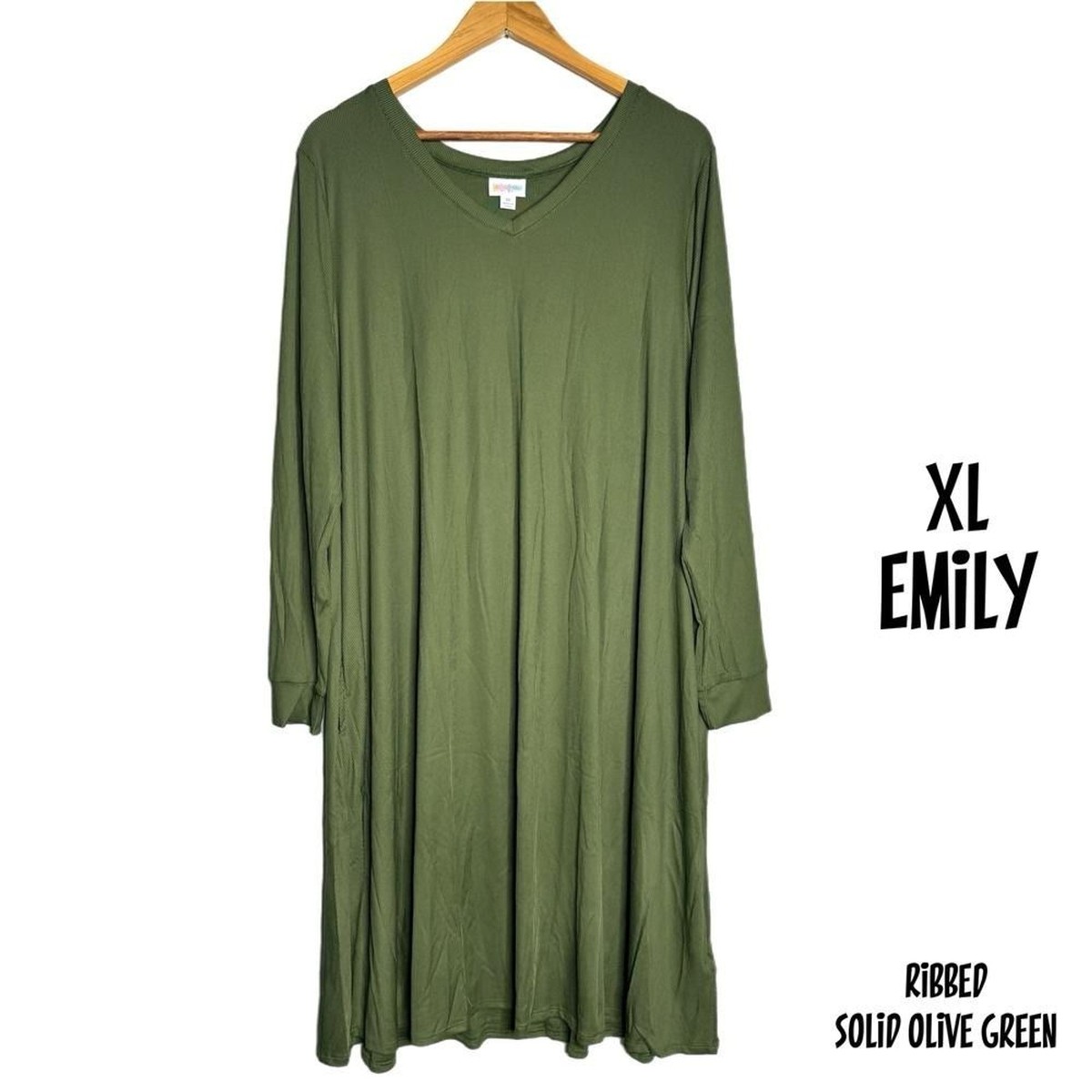 NWT XL Woman's Flowy Swing dress, Solid green. LuLaRoe Emily | eBay