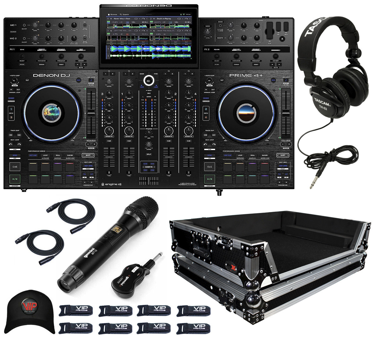 Denon PRIME 4+ WI-FI STREAMING DJ Controller + XS-PRIME4 W +