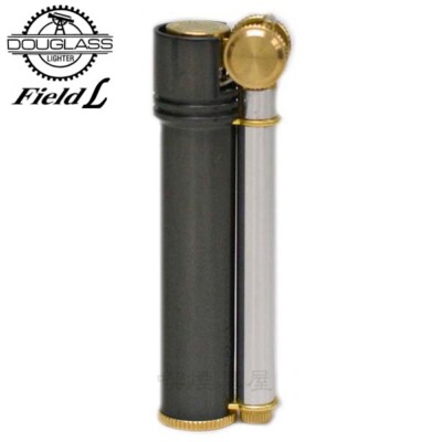 DOUGLASS Field L Aluminum Gunmetal type flint oil lighter Tokyo pipe New