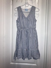 Women's DRAPER JAMES RSVP Striped Linen-Blend Sun Dress