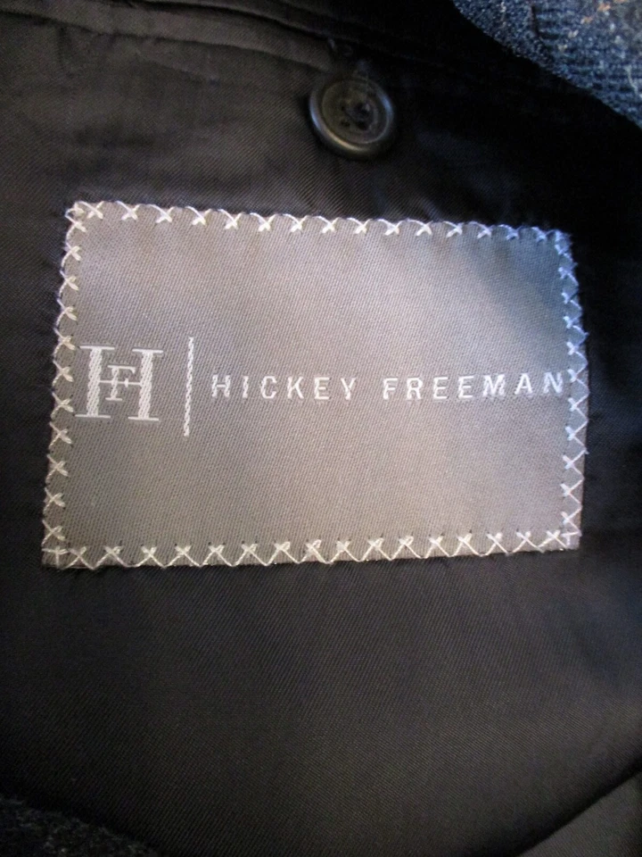 Hickey Freeman Madison серый клетку все сезон шерсти шелк двойной вентиляционный жакет 36R - Изображение 3 из 4