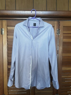 Men's HUGO BOSS Long Sleeve Dress Shirt Size 43 XL | eBay