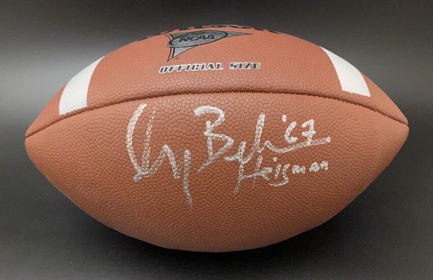 Gary Beban Autographed Signed UCLA Bruins NCAA Football + 67 Heisman PSA/DNA 