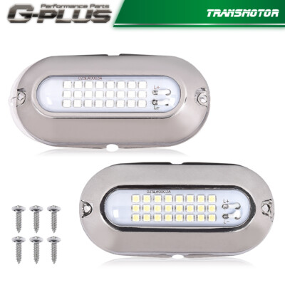 #ad #ad 1Pair 12V LED Pontoon Boat Docking Light Marine Boat Light Bright White H P Part $24.56