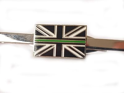 Thin Green Line Tie Clip Ambulance Service Subdued Union Jack