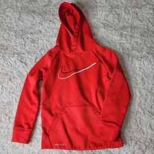 Nike 4T Therma-Fit Red Hooded Pullover Sweatshirt Kangaroo Pocket