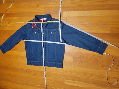 Lew Magram Collection Jean Jacket w/Red & White Polka Dots Details
