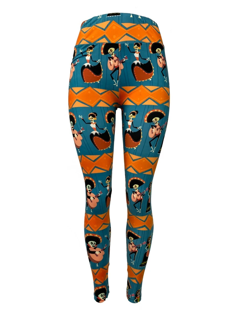 Zombie Mariachi Madness Dia De Los Muertos Halloween Legging Multiple Sizes