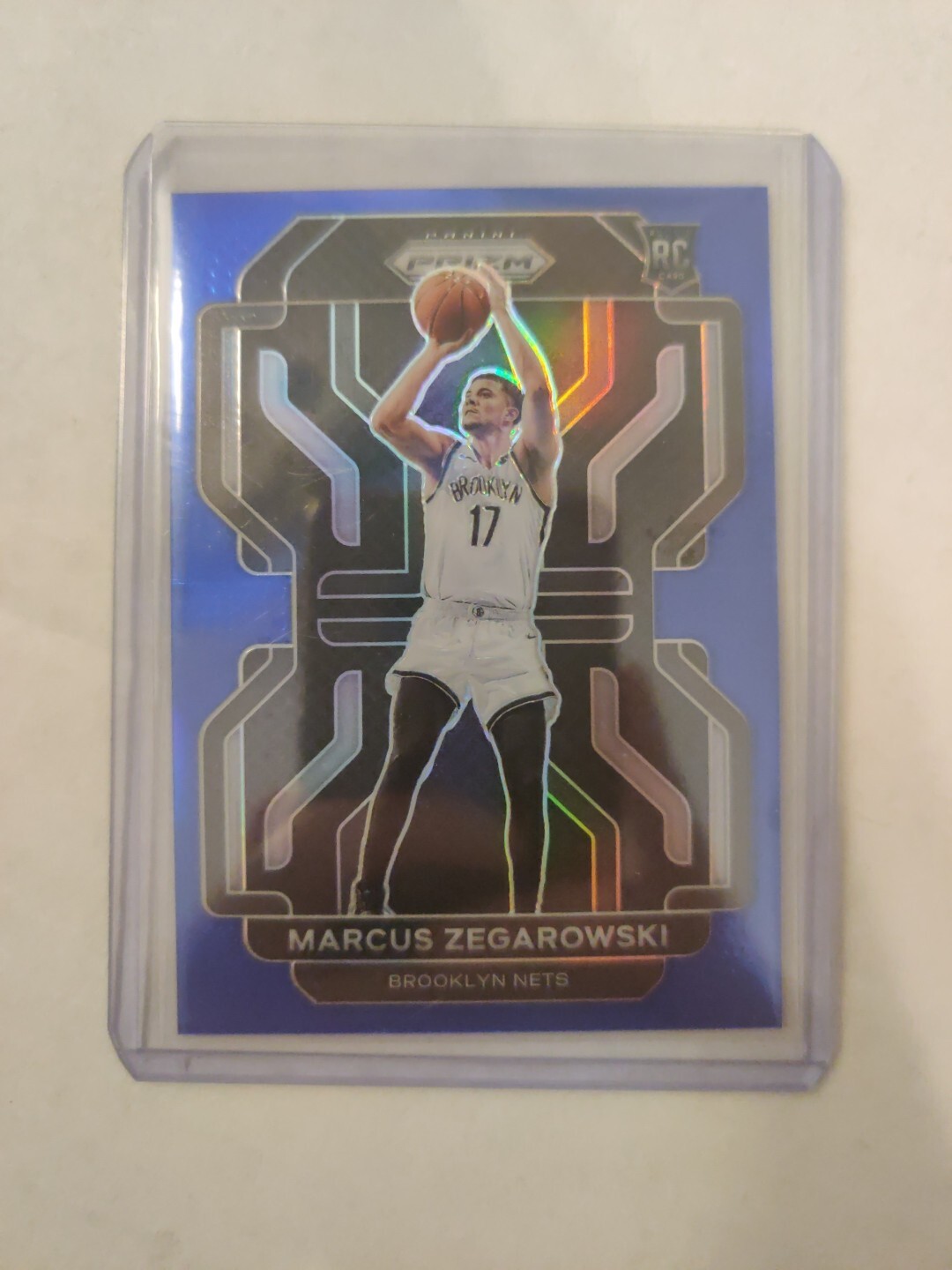 2021-22 Panini Prizm - Blue Prizm #300 Marcus Zegarowski /199 (RC)