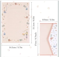 Cute Elephant Vintage Stationary Envelope Set