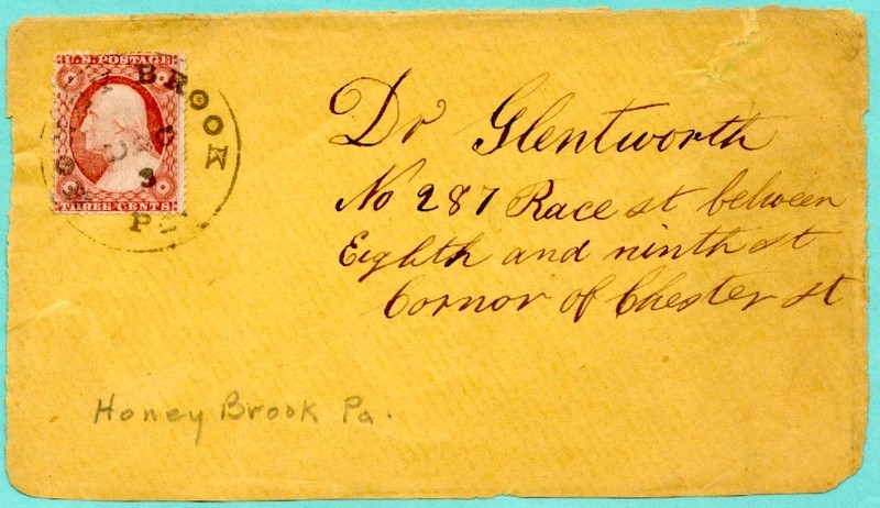 U.S. Scott : 26 with cancel : Honey Brook, Pa     / MB-797