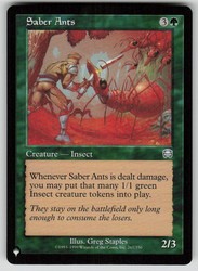 Saber Ants 267/350 The List