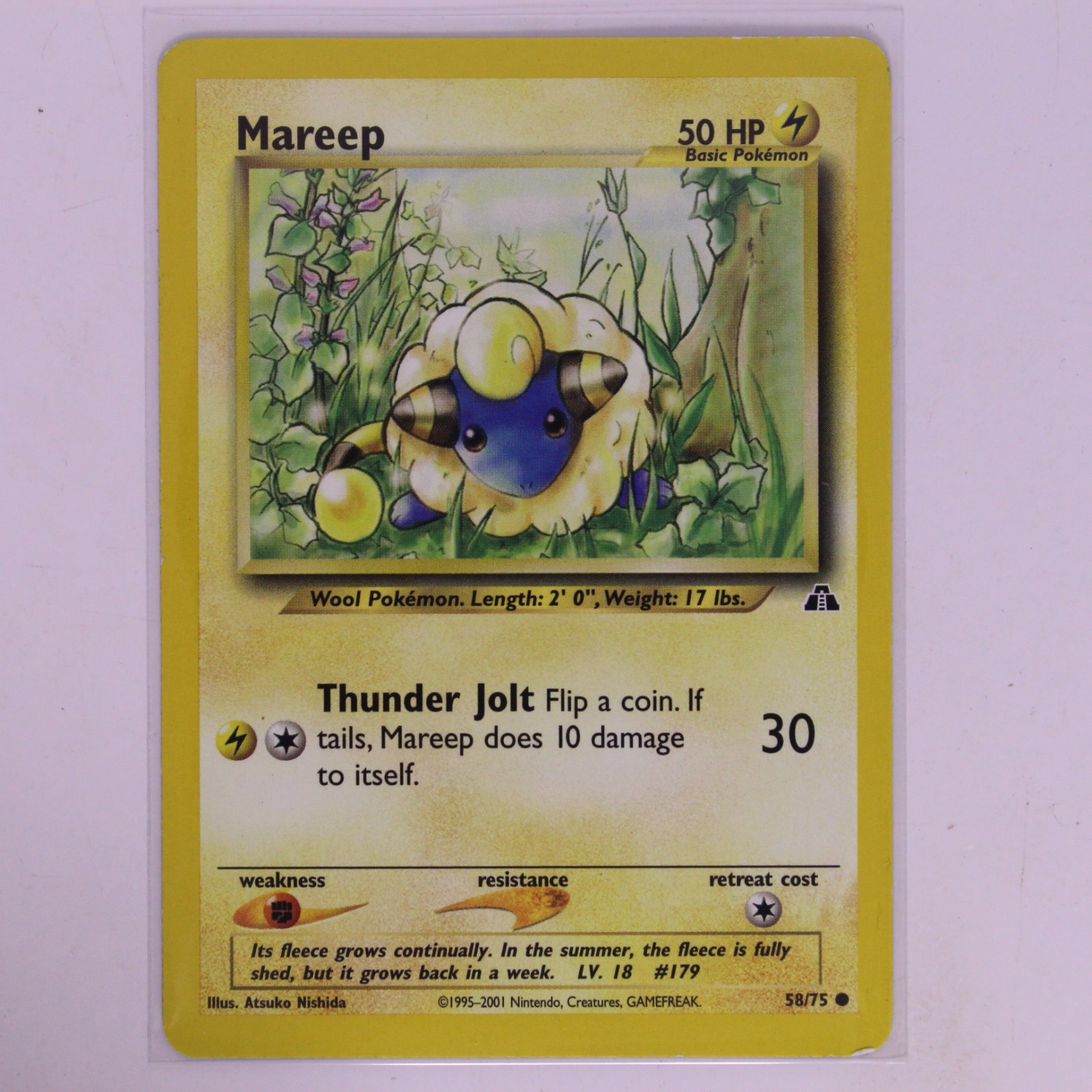 Mareep - 58/75 - Common - Neo Discovery - Pokemon Card - 3