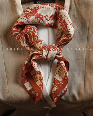 100% Silk Mulberry Red grass Print Neckerchief Shawl 27'' Scarf Bandana wrap 