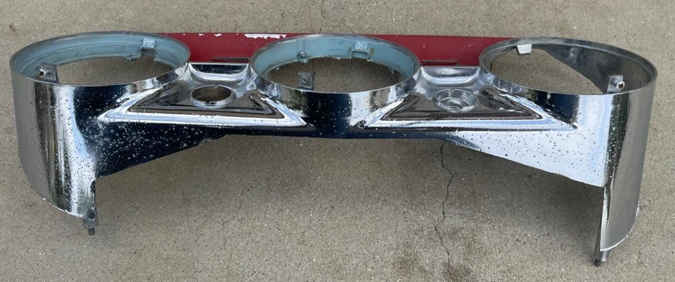 Ford Thunderbird velocímetro tablero cuadro calibre bisel cromado 1961-1963 OEM #6 Foto 4 de 4