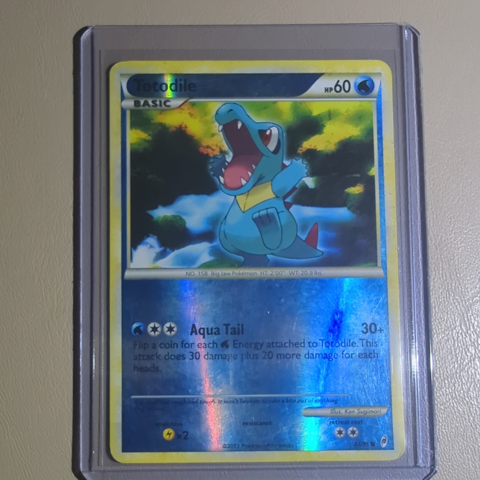Lightly Played Totodile - 74/95 - Common - Reverse Holo Pokemon Call of Legends