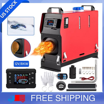 #ad Portable Diesel Air Heater 8KW 12V Silencer Thermostat Caravan Motorhome Trailer $89.99
