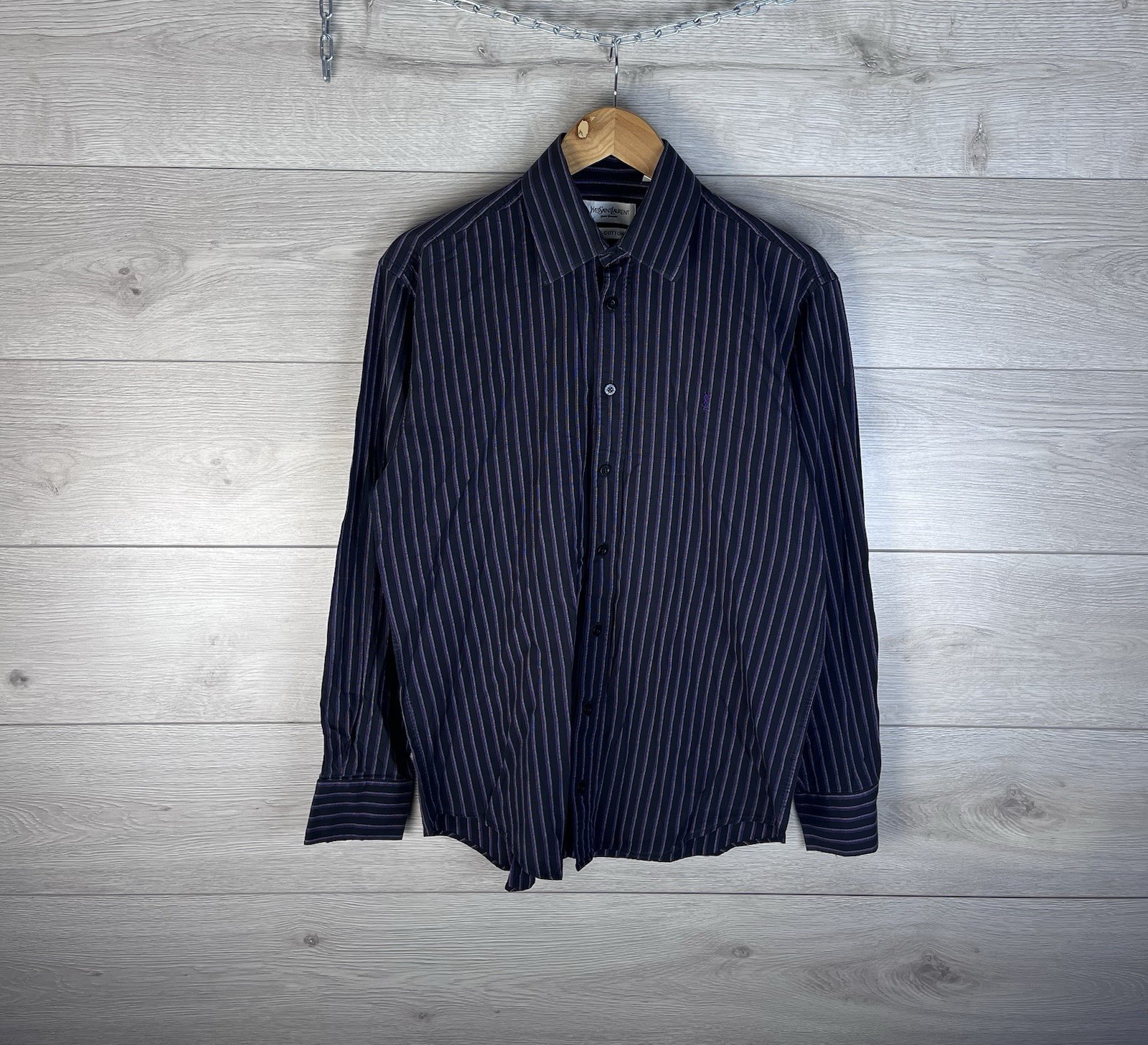 SAINT LAURENT Camicia uomo vintage YSL taglia M Y2K casual