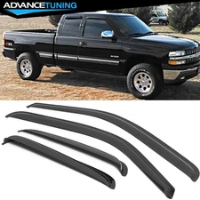 For 99-06 Chevy Silverado GMC Sierra Acrylic Window Visor Sun Rain Deflector 4PC