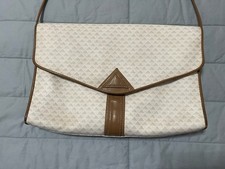 Vintage Liz Claiborne 1984 Cream triangle logo crossbody bag purse VIEW PHOTOS
