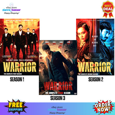 DVD Warrior TV Series Season 1, 2 & 3 Martial Arts Full HD New All Region Free