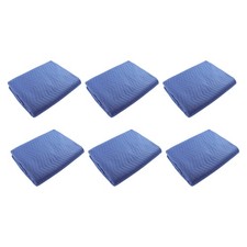 Moving Blanket 6 Pcs 80" X 72" Heavy Duty Packing Blankets 7.5lbs Each Blue