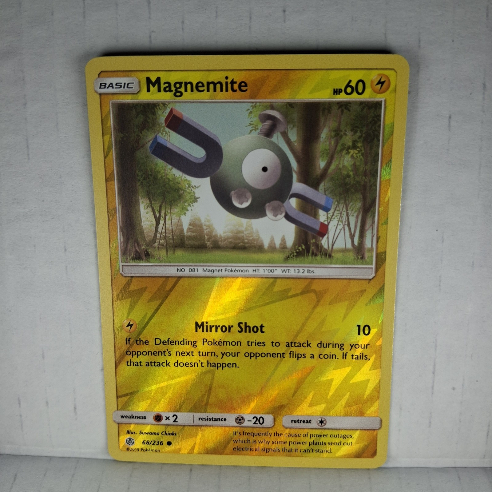 Pokémon TCG Magnemite 68/236 Cosmic Eclipse Reverse Holo LP Fast Shipping