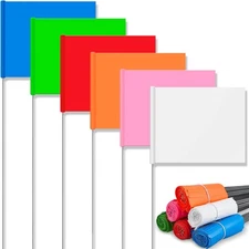 300 Pieces Marking Flags 15 x 4 x 5 Inch Marker for Lawn Fresh Color 