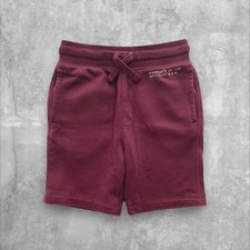 Gap Boys Everyday Gym Sweat Shorts Dark Red Fleece Drawstring Waist Size 6-7