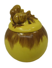 Designer Dish with Acorn Lid 5in x 5in x 4in 68-58y Vintage Ceramic