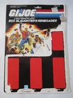 1987 Hasbro - G.I.Joe Sgt. Slaughter Renegades CARD ONLY