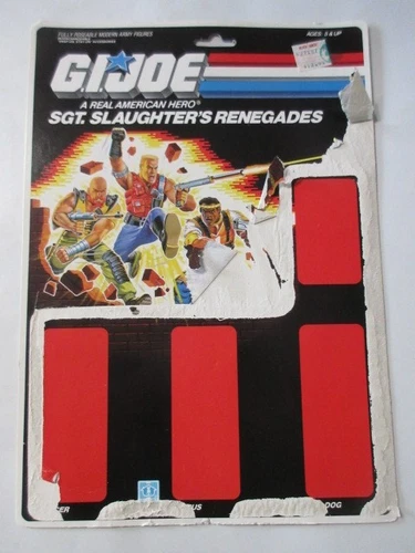 1987 Hasbro - G.I.Joe Sgt. Slaughter Renegades CARD ONLY