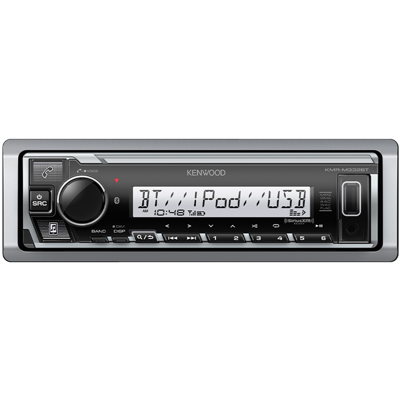 Kenwood KMR-M332BT Single DIN Digital Receiver, 4x 6.5" 225W Speakers, Antenna